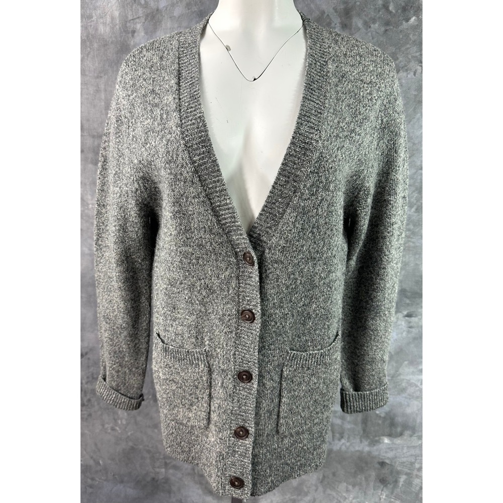 Pendleton Gray Washable Shetland Wool Cardigan Sw… - image 1